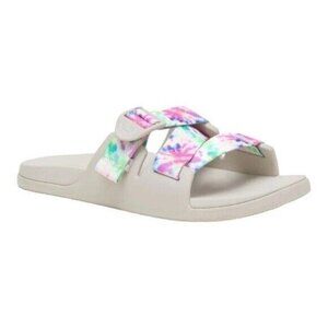 CHACO Chillos Sport Kids Light Tie Dye Slip On Sandal Slides NEW